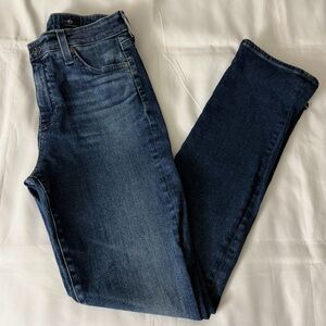 AG Adriano Goldschmied Mari High Rise Straight Leg Blue Jeans